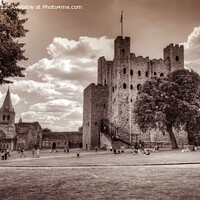 Buy canvas prints of Rochester Castle in Kent uk by Zahra Majid