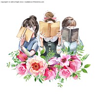 Buy canvas prints of Reading together by Zahra Majid