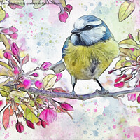 Buy canvas prints of Birdie in a pastel ambience by Zahra Majid
