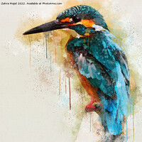 Buy canvas prints of Blue Kingfisher by Zahra Majid