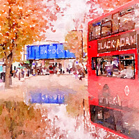 Buy canvas prints of Camden Town in Autumn by Zahra Majid