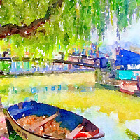 Buy canvas prints of Camden Town in Summer by Zahra Majid