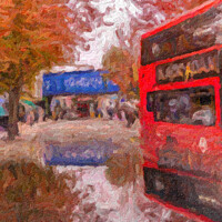 Buy canvas prints of Textured Canvas Effect on Camden Town by Zahra Majid