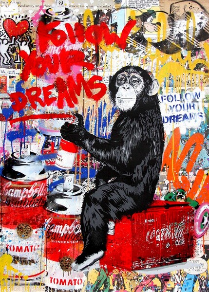Ape brainwashing the world Picture Board by Zahra Majid