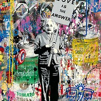 Buy canvas prints of Einstein says Love is the Answer by Zahra Majid