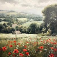 Buy canvas prints of Outdoor Poppy field by Zahra Majid