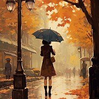 Buy canvas prints of A wet autumn afternoon by Zahra Majid
