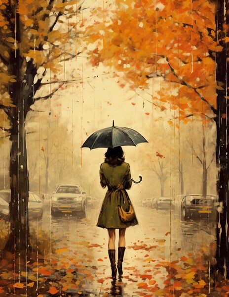 Rainy Autumn Picture Board by Zahra Majid