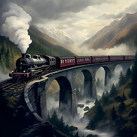 Buy canvas prints of Vintage Legendary Magical Express by Zahra Majid