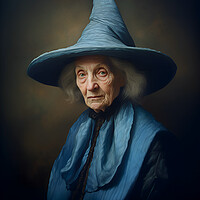 Buy canvas prints of Fictional Witch in Blue by Zahra Majid