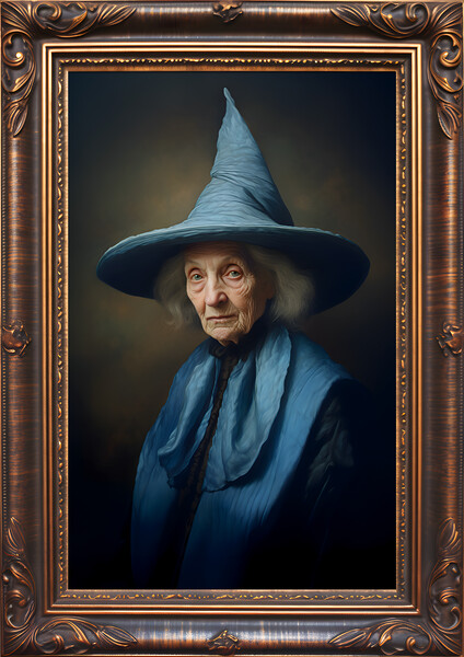 Magical Witch in Blue Picture Board by Zahra Majid