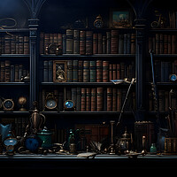 Buy canvas prints of Scary Library by Zahra Majid