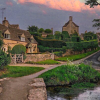 Buy canvas prints of Castle Combe Fairytale by Zahra Majid