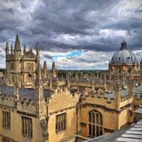 Buy canvas prints of Oxford University View by Zahra Majid