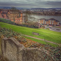 Buy canvas prints of An old graveyard overlooking the lovely Medway riv by Zahra Majid