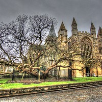 Buy canvas prints of Rochester Cathedral in England by Zahra Majid