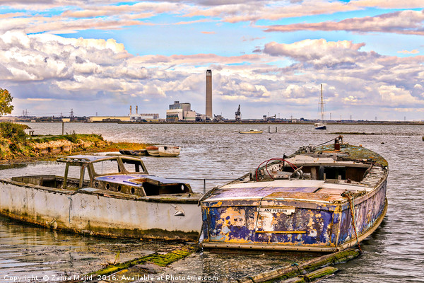 Abandoned Boats in Medway Picture Board by Zahra Majid