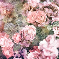 Buy canvas prints of Smudge Floral Collage by Zahra Majid