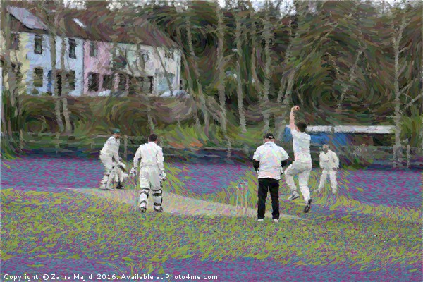 England Club Cricket Painterly Sight Picture Board by Zahra Majid