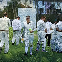 Buy canvas prints of Club Cricket Tea Break by Zahra Majid