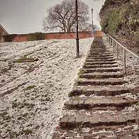 Buy canvas prints of A Wintery Stairway to Heaven by Zahra Majid