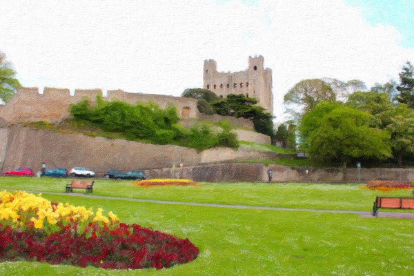 Rochester Castle on a Summer Day Picture Board by Zahra Majid