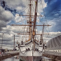 Buy canvas prints of Rests in Chatham Dockside River Medway by Zahra Majid