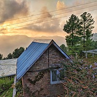 Buy canvas prints of View from Galis End Cottage in Pakistan by Zahra Majid