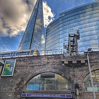 Buy canvas prints of View of Shard from London Bridge Station by Zahra Majid
