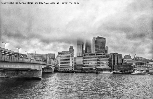 Its Black Its White its London Picture Board by Zahra Majid