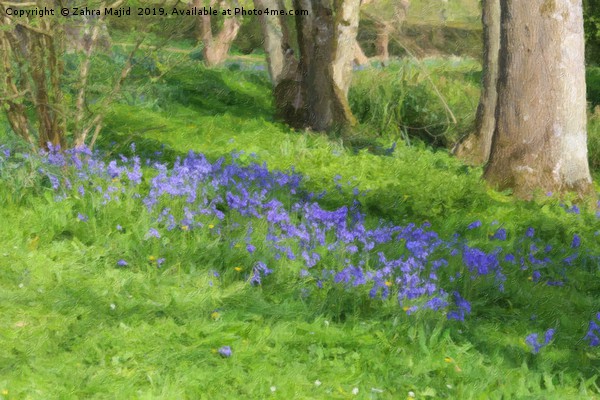 Enchanted Bluebell Galore Picture Board by Zahra Majid