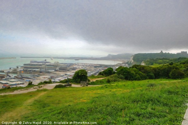 Artsy Dreamy White Cliffs of Dover Picture Board by Zahra Majid
