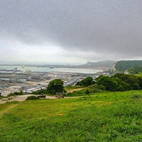 Buy canvas prints of Artsy Dreamy White Cliffs of Dover by Zahra Majid