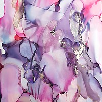 Buy canvas prints of Fluid Pink Lilac Drama by Zahra Majid
