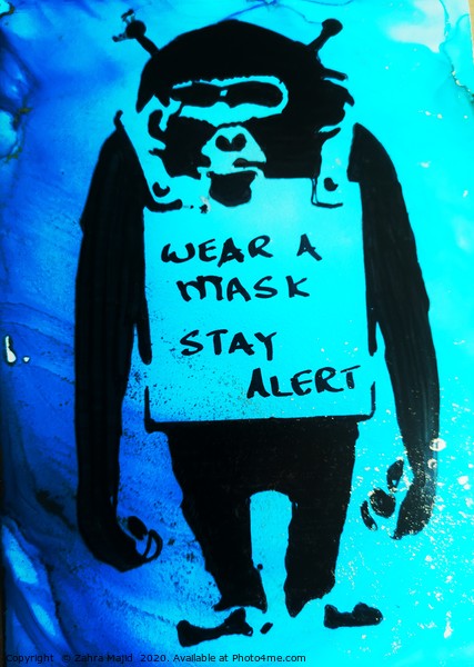 Wear a Mask Stay Alert Picture Board by Zahra Majid