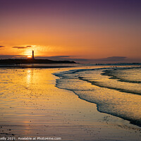 Buy canvas prints of Sunset at West Beach, Lossiemouth by Peter O'Reilly