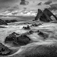 Buy canvas prints of Stormy Day at Bow Fiddle Rock by Peter O'Reilly