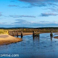 Buy canvas prints of Lossiemouth East Beach and Bridge Panorama by Peter O'Reilly