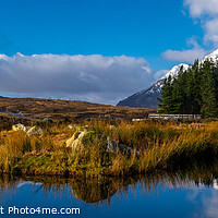 Buy canvas prints of Meall a'Bhuiridh and Buachaille Etive Mor, Glen Coe by Peter O'Reilly