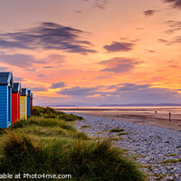 Buy canvas prints of Beach Huts at Findhorn, Scotland by Peter O'Reilly