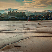Buy canvas prints of Low Tide, River Conwy by Peter O'Reilly