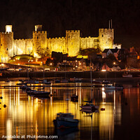 Buy canvas prints of Conwy Castle at Night by Peter O'Reilly