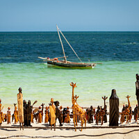 Buy canvas prints of Spectators on the Beach, Kenya by Peter O'Reilly