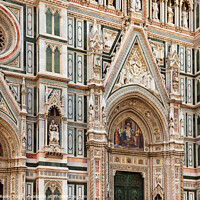 Buy canvas prints of Facade of Cathedral of Santa Maria del Fiore, Florence by Peter O'Reilly