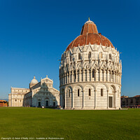 Buy canvas prints of The Baptistry and Cathedral, Pisa by Peter O'Reilly