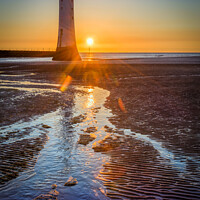 Buy canvas prints of Sunset at New Brighton by Peter O'Reilly