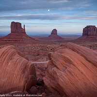 Buy canvas prints of Monument Valley Moonrise #2 by Peter O'Reilly