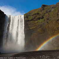 Buy canvas prints of Rainbow at Skogafoss by Peter O'Reilly