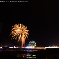 Buy canvas prints of Blackpool Tower during World Firework Championships by Andrew Bartlett