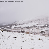 Buy canvas prints of Snow at the Storey Arms, Brecon Beacons, South Wales, UK by Andrew Bartlett